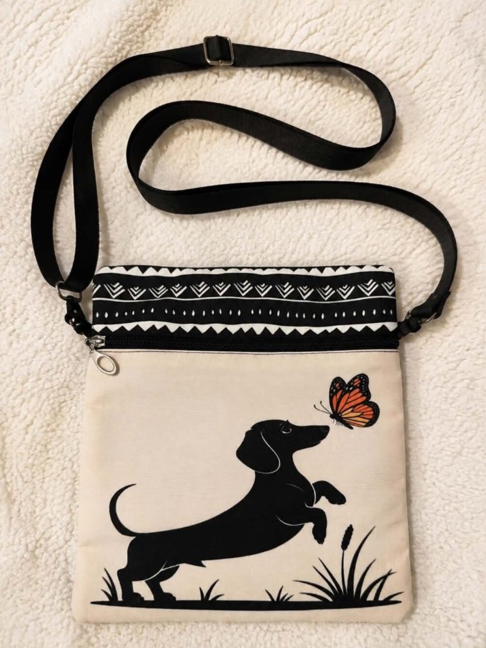 Cream crossbody bag